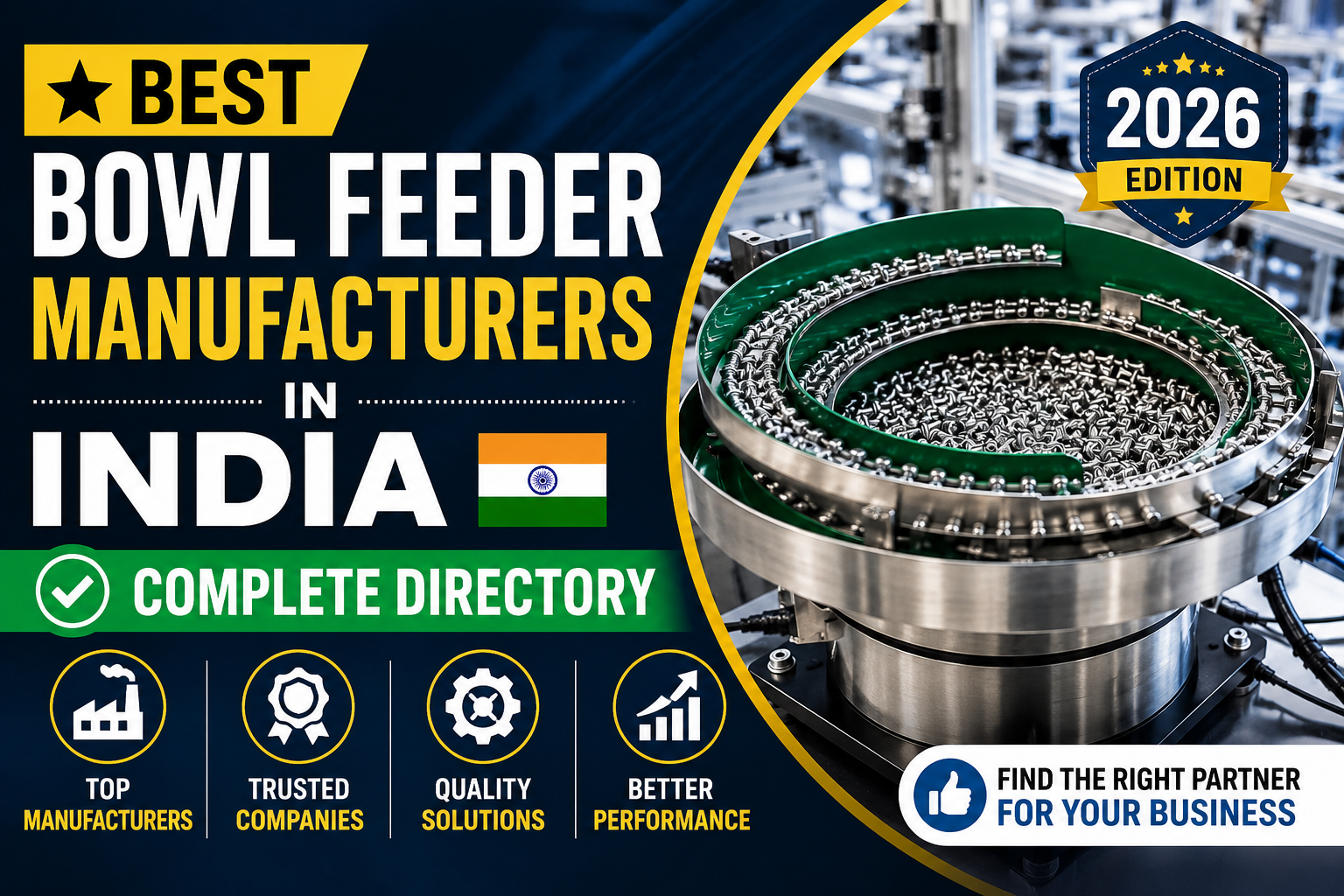 Directory of Indian bowl feeder manufacturing facilities