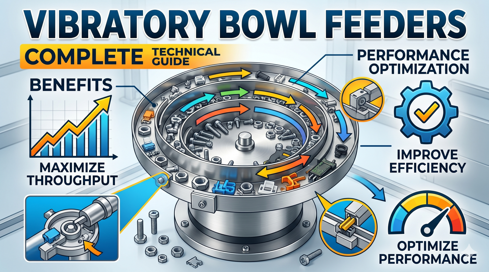 Vibratory bowl feeders